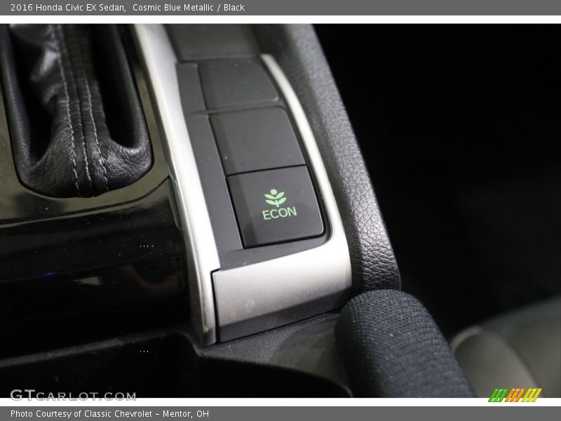 Cosmic Blue Metallic / Black 2016 Honda Civic EX Sedan