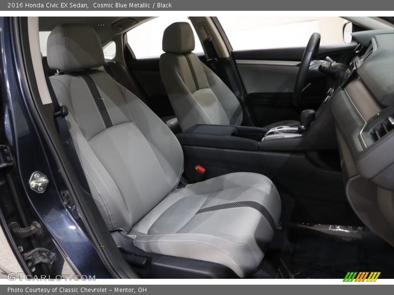 Cosmic Blue Metallic / Black 2016 Honda Civic EX Sedan
