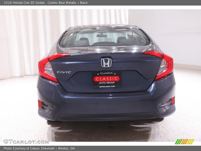 Cosmic Blue Metallic / Black 2016 Honda Civic EX Sedan