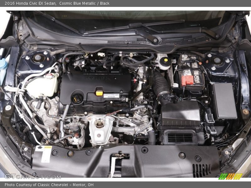 Cosmic Blue Metallic / Black 2016 Honda Civic EX Sedan