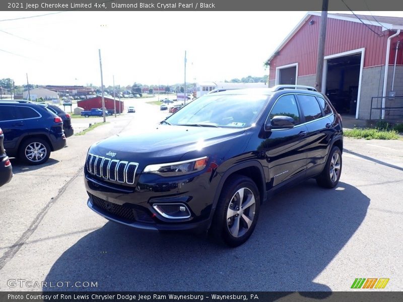 Diamond Black Crystal Pearl / Black 2021 Jeep Cherokee Limited 4x4