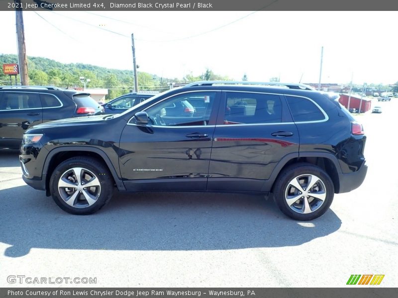 Diamond Black Crystal Pearl / Black 2021 Jeep Cherokee Limited 4x4