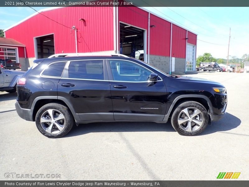 Diamond Black Crystal Pearl / Black 2021 Jeep Cherokee Limited 4x4