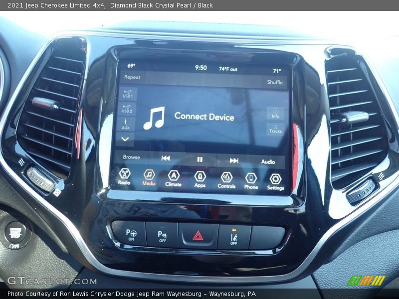 Diamond Black Crystal Pearl / Black 2021 Jeep Cherokee Limited 4x4