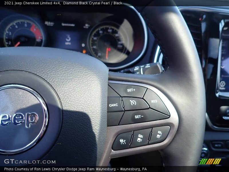 Diamond Black Crystal Pearl / Black 2021 Jeep Cherokee Limited 4x4