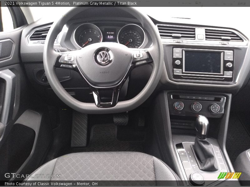 Platinum Gray Metallic / Titan Black 2021 Volkswagen Tiguan S 4Motion