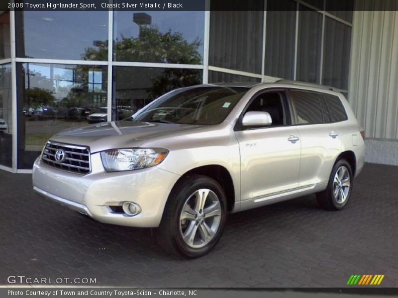 Classic Silver Metallic / Black 2008 Toyota Highlander Sport