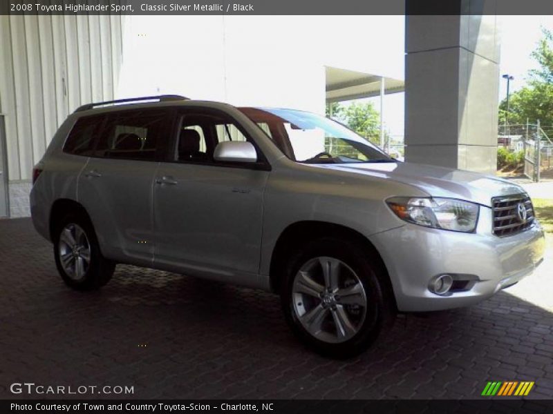 Classic Silver Metallic / Black 2008 Toyota Highlander Sport