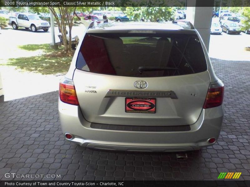 Classic Silver Metallic / Black 2008 Toyota Highlander Sport