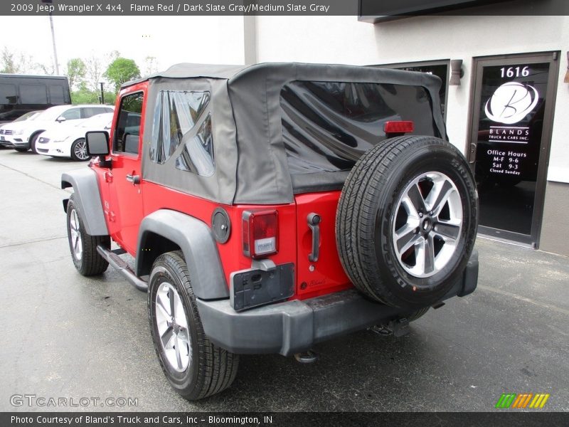 Flame Red / Dark Slate Gray/Medium Slate Gray 2009 Jeep Wrangler X 4x4