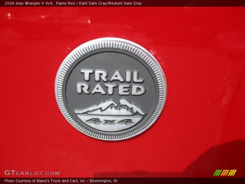Flame Red / Dark Slate Gray/Medium Slate Gray 2009 Jeep Wrangler X 4x4