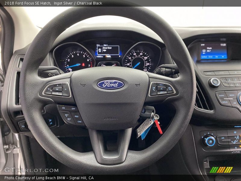 Ingot Silver / Charcoal Black 2018 Ford Focus SE Hatch