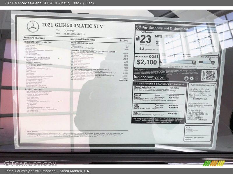 Black / Black 2021 Mercedes-Benz GLE 450 4Matic