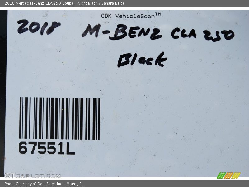 Night Black / Sahara Beige 2018 Mercedes-Benz CLA 250 Coupe