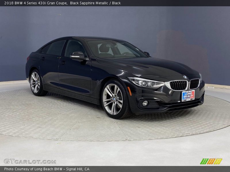 Black Sapphire Metallic / Black 2018 BMW 4 Series 430i Gran Coupe