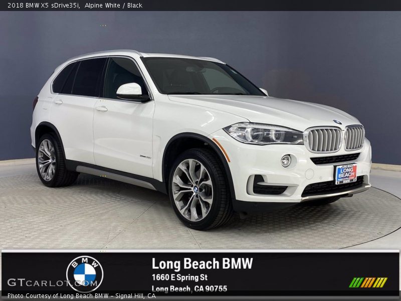 Alpine White / Black 2018 BMW X5 sDrive35i