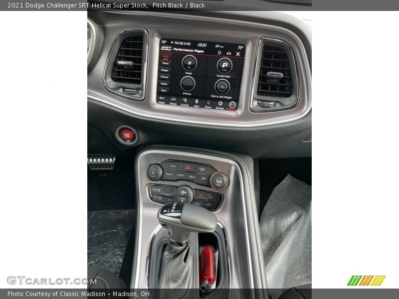 Controls of 2021 Challenger SRT Hellcat Super Stock