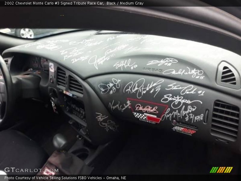 Dashboard of 2002 Monte Carlo #3 Signed Tribute Race Car