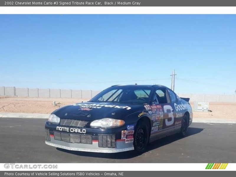 Black / Medium Gray 2002 Chevrolet Monte Carlo #3 Signed Tribute Race Car
