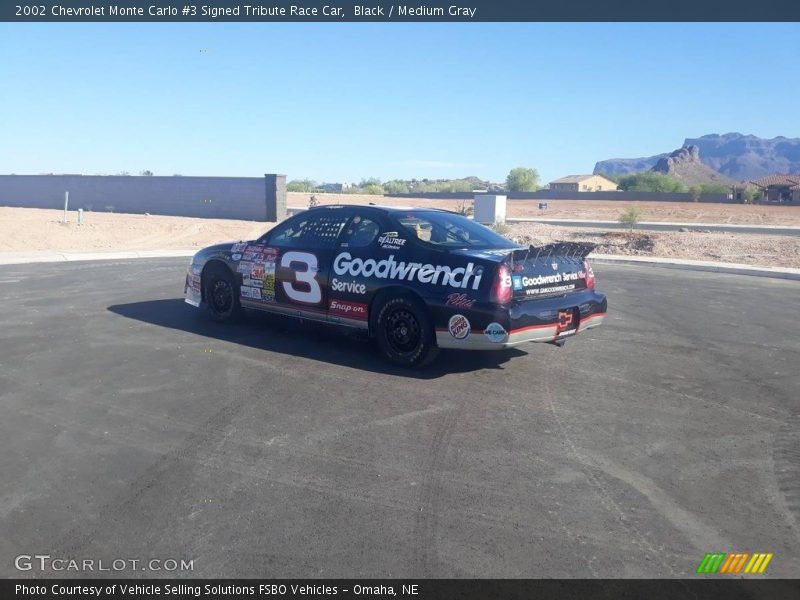 Black / Medium Gray 2002 Chevrolet Monte Carlo #3 Signed Tribute Race Car