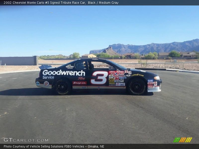 Black / Medium Gray 2002 Chevrolet Monte Carlo #3 Signed Tribute Race Car