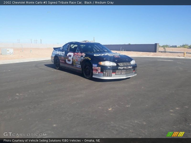 Black / Medium Gray 2002 Chevrolet Monte Carlo #3 Signed Tribute Race Car