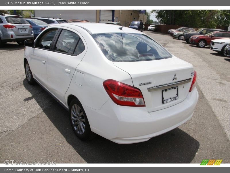 Pearl White / Black 2019 Mitsubishi Mirage G4 ES