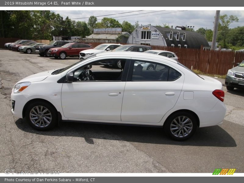 Pearl White / Black 2019 Mitsubishi Mirage G4 ES