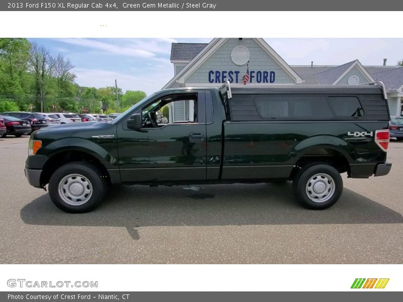 Green Gem Metallic / Steel Gray 2013 Ford F150 XL Regular Cab 4x4