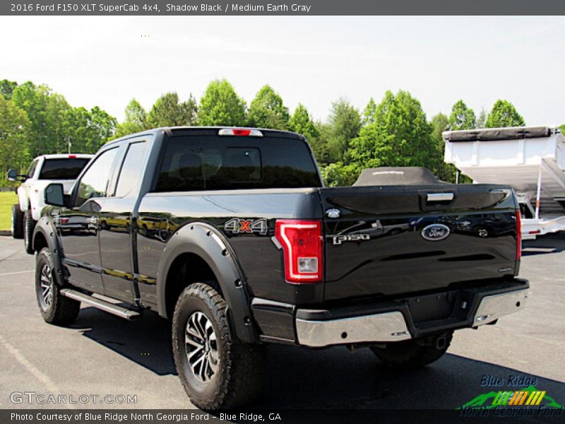 Shadow Black / Medium Earth Gray 2016 Ford F150 XLT SuperCab 4x4