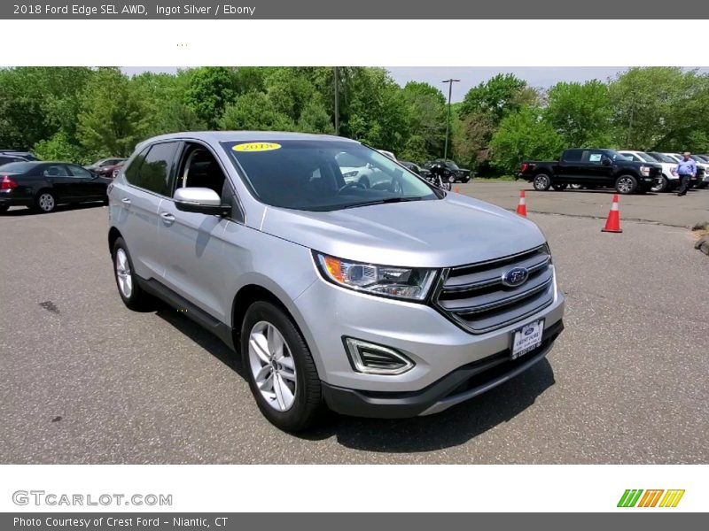 Ingot Silver / Ebony 2018 Ford Edge SEL AWD