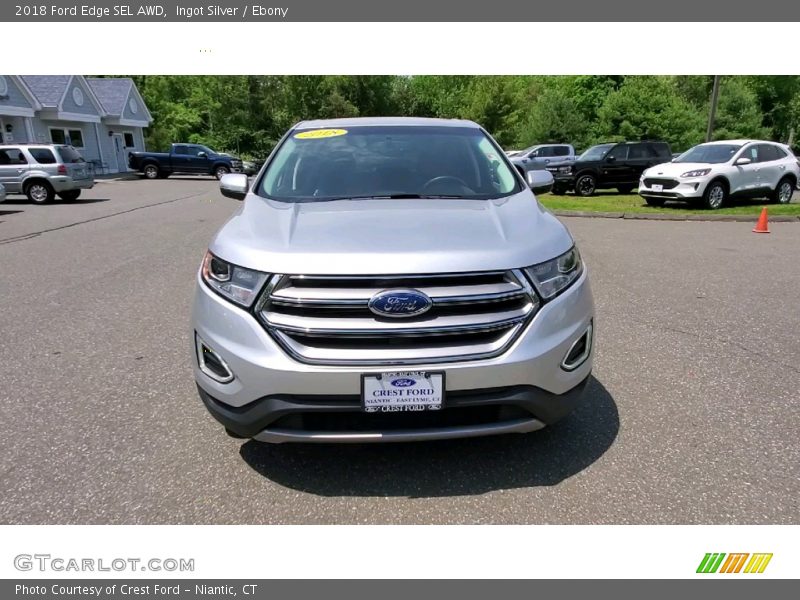 Ingot Silver / Ebony 2018 Ford Edge SEL AWD