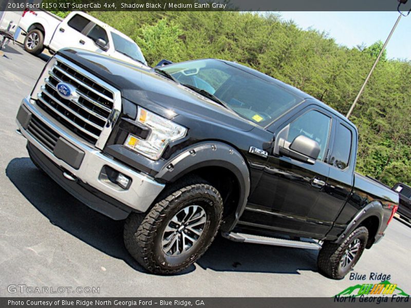 Shadow Black / Medium Earth Gray 2016 Ford F150 XLT SuperCab 4x4