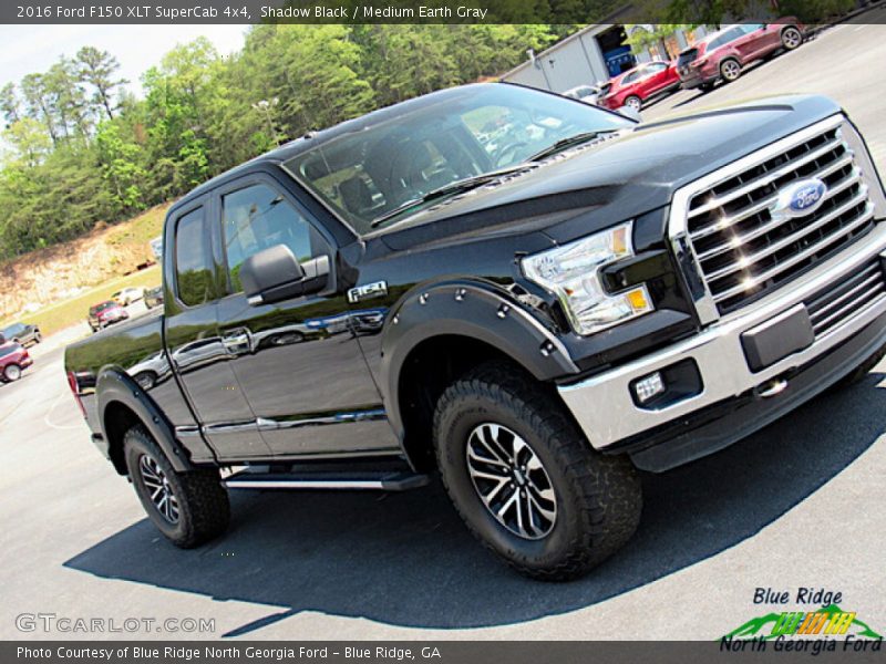 Shadow Black / Medium Earth Gray 2016 Ford F150 XLT SuperCab 4x4