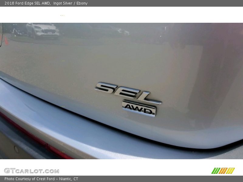 Ingot Silver / Ebony 2018 Ford Edge SEL AWD