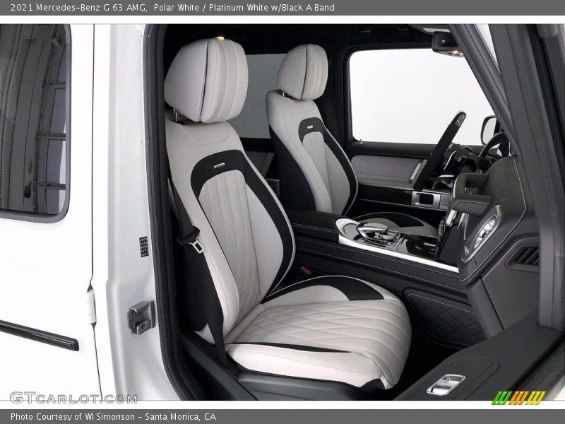  2021 G 63 AMG Platinum White w/Black A Band Interior