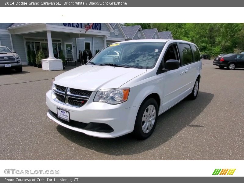 Bright White / Black/Light Graystone 2014 Dodge Grand Caravan SE