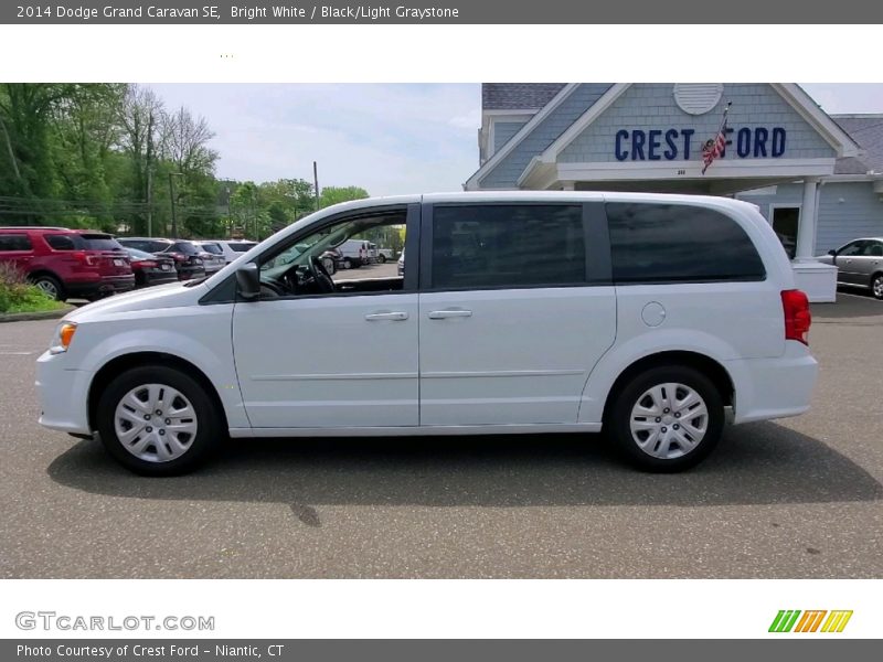 Bright White / Black/Light Graystone 2014 Dodge Grand Caravan SE