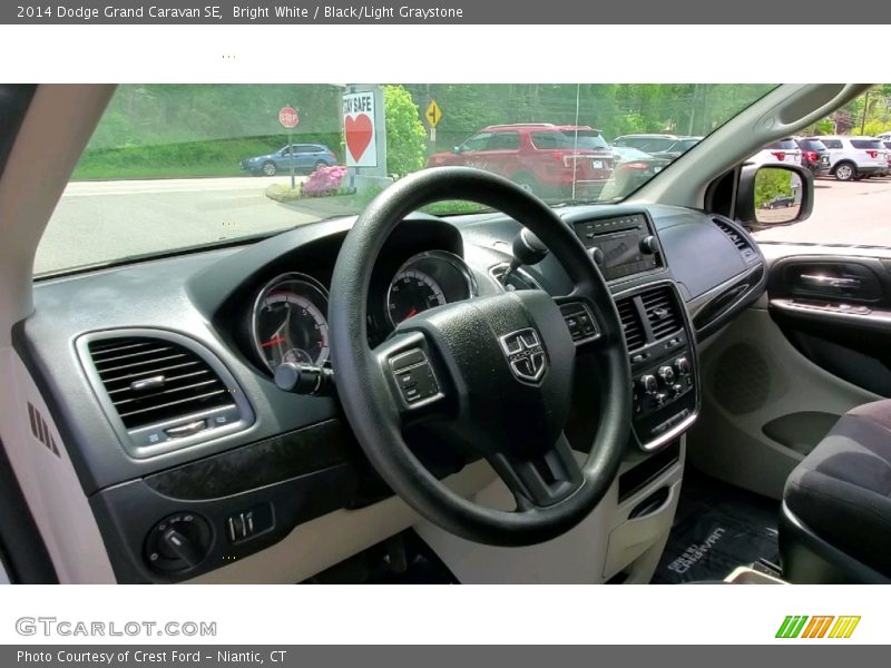 Bright White / Black/Light Graystone 2014 Dodge Grand Caravan SE