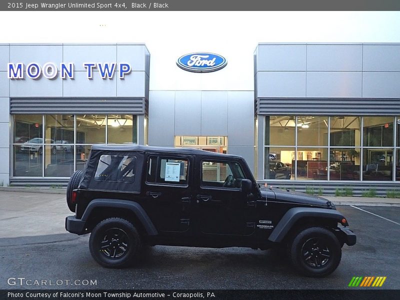 Black / Black 2015 Jeep Wrangler Unlimited Sport 4x4