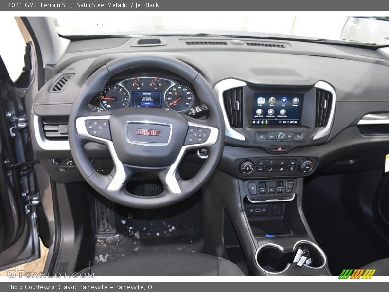 Satin Steel Metallic / Jet Black 2021 GMC Terrain SLE
