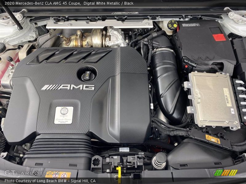 Digital White Metallic / Black 2020 Mercedes-Benz CLA AMG 45 Coupe