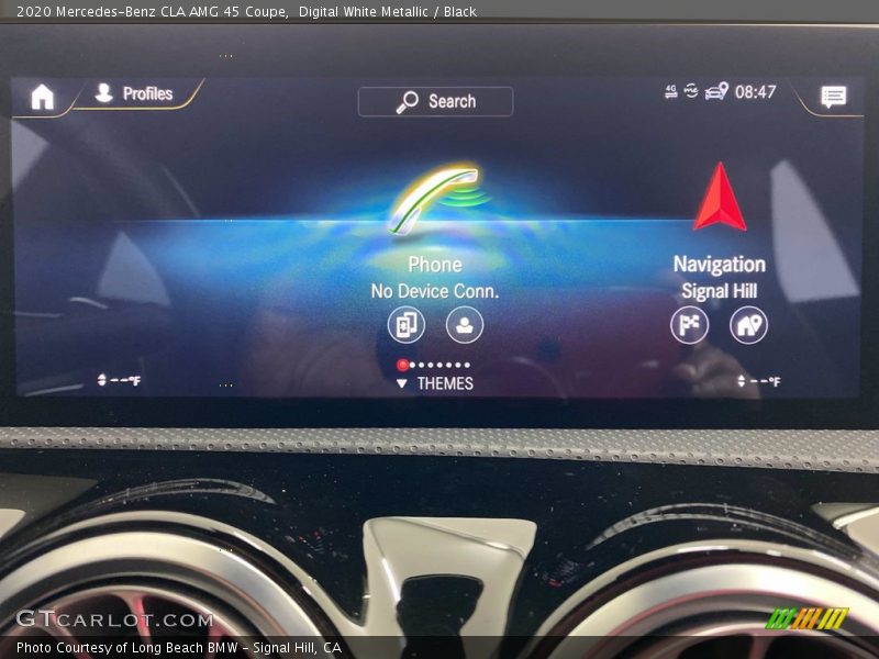 Digital White Metallic / Black 2020 Mercedes-Benz CLA AMG 45 Coupe