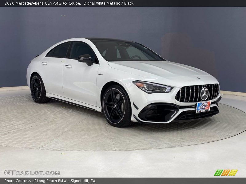 Digital White Metallic / Black 2020 Mercedes-Benz CLA AMG 45 Coupe