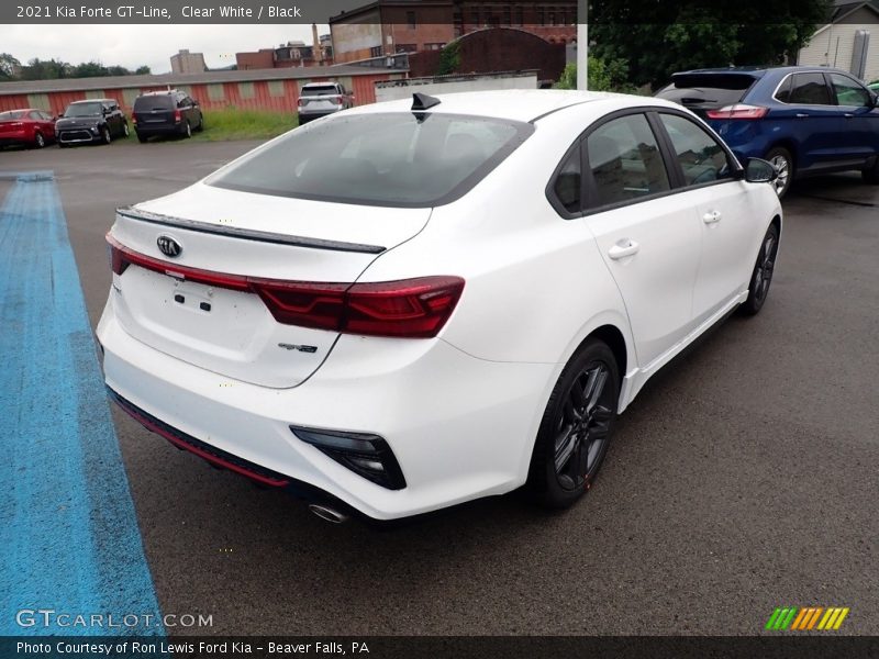 Clear White / Black 2021 Kia Forte GT-Line