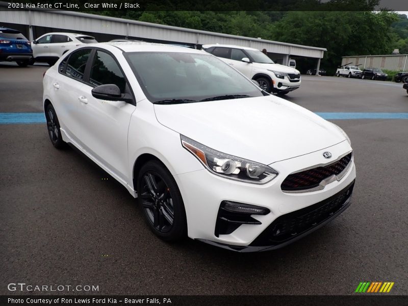 Clear White / Black 2021 Kia Forte GT-Line