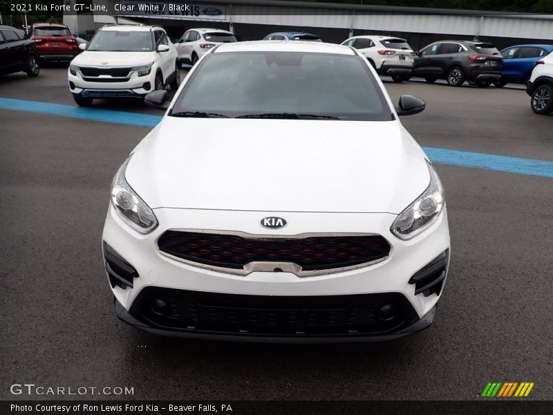 Clear White / Black 2021 Kia Forte GT-Line