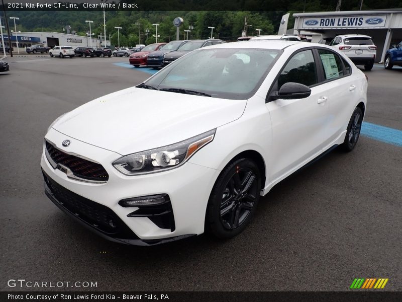 Clear White / Black 2021 Kia Forte GT-Line