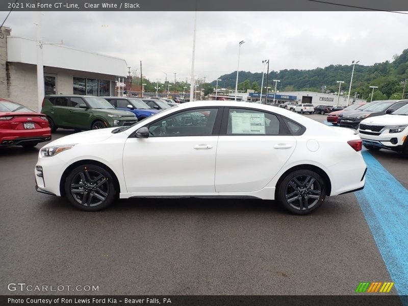 Clear White / Black 2021 Kia Forte GT-Line