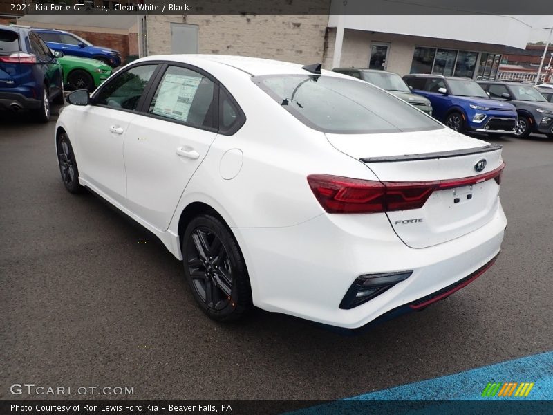 Clear White / Black 2021 Kia Forte GT-Line